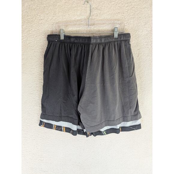 Nike Team Shorts Mens Medium Reversible Lightnight Black Gray Mesh Lined NO TAG - Picture 2 of 15